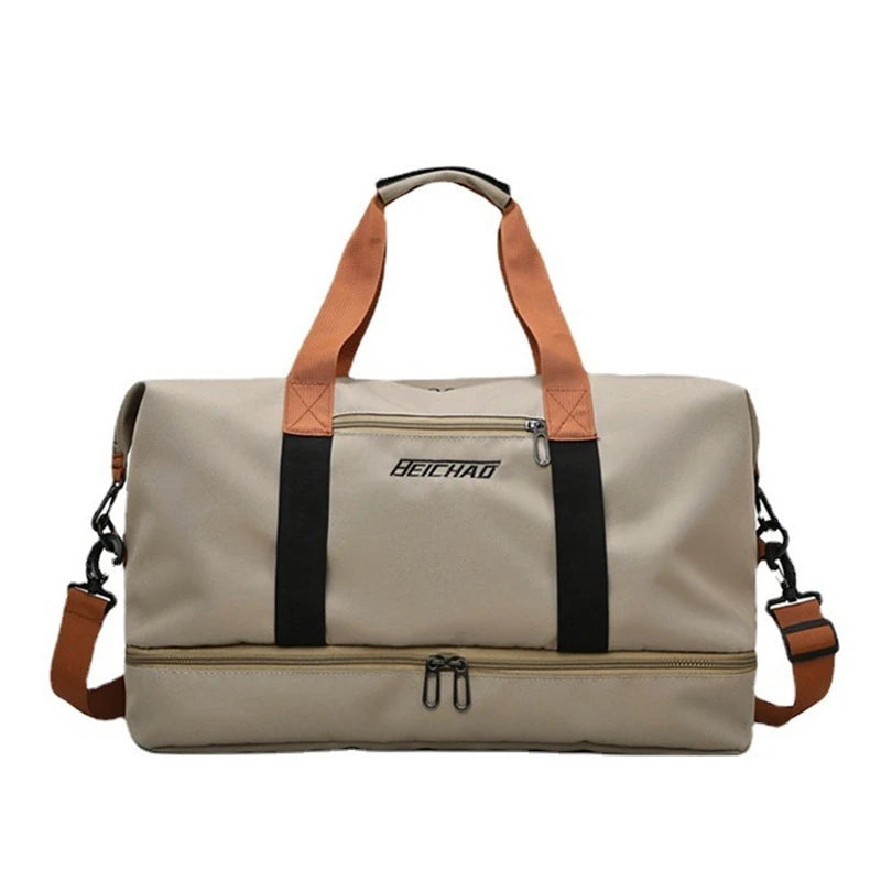 Gym Bag Travel Fitness Bag for Women Large Capacity Men's Sports Luggage bag Waterproof Female Messenger Bag Dry And Wet Handbag - GabyFit Goods