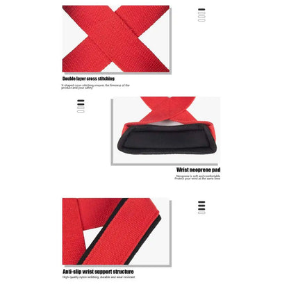 Weight Lifting Strap Gym Grip Strap Wrist Strap Barbell Straps Non-Slip 2 Pcs Grip Lifting Straps Gym Straps For Weightlifting - GabyFit Goods