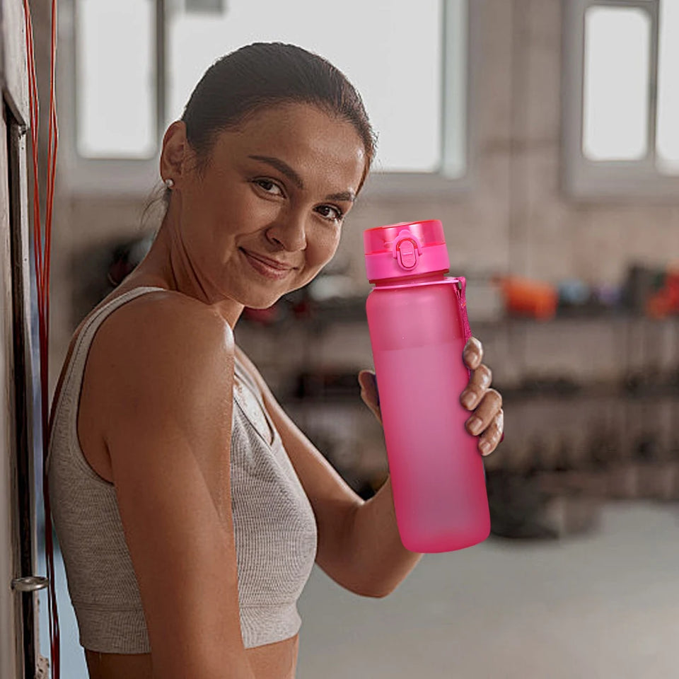 1000ML Sports Water Bottle Leak Proof Drink Bottle Outdoor Travel Portable Gym Fitness Jugs for Office Gym Outdoor Sports