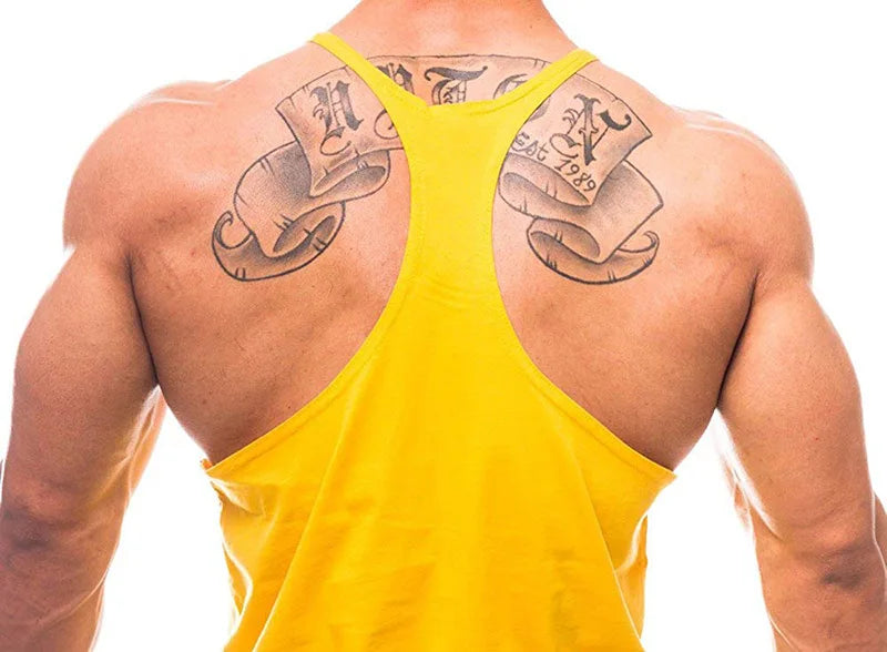 Muscleguys Brand Gym Clothing Fitness Stringer Tank Top Men Y Back Bodybuilding Shirt Summer Cotton Loose Vests Muscle Singlets
