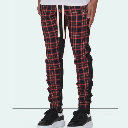 Scottish Style Plaid Sweatpants Men Street Fashion Trousers Casual Sports Joggers Pants