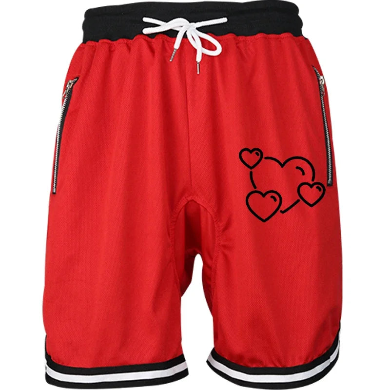 Men's Breathable Basketball Shorts Athletic Wear - Mesh Panel Ventilation & Anti-Slip Waist (8 Colors)