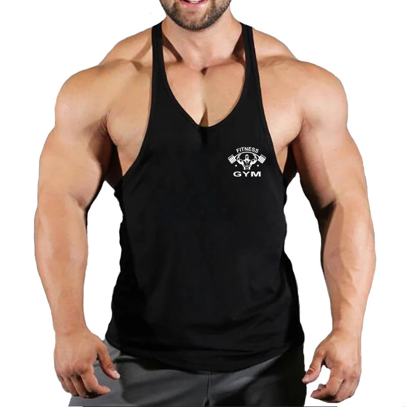 Muscle Mens Bodybuilding Stringer Tank Top gym Clothing Y back Fitness sleeveless vest shirt Weightlifting singlets - GabyFit Goods