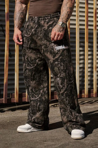 2025 man American trendy sweatpants  joggers digital camouflage print wide-leg casual pants hip-hop street pants