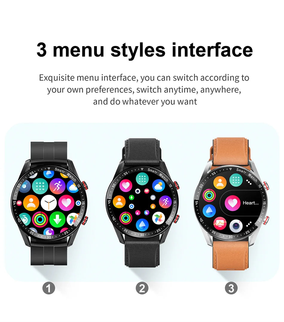 ECG+PPG Bluetooth Call Smart Watch Men Laser Health Blood Pressure Fitnes Sports Watches Man Sports Waterproof Smartwatch+Box - GabyFit Goods