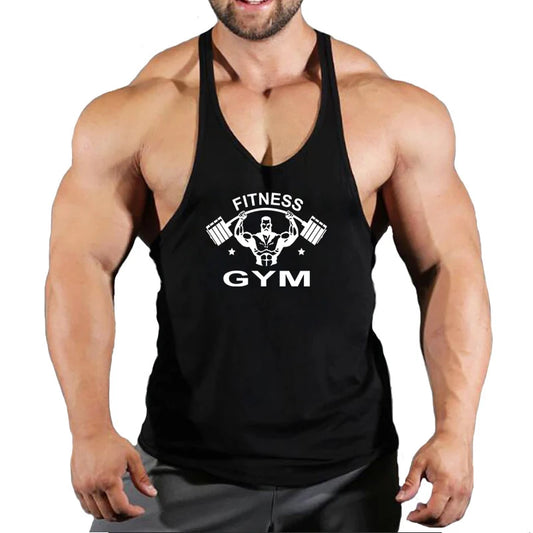 Muscle Mens Bodybuilding Stringer Tank Top gym Clothing Y back Fitness sleeveless vest shirt Weightlifting singlets - GabyFit Goods