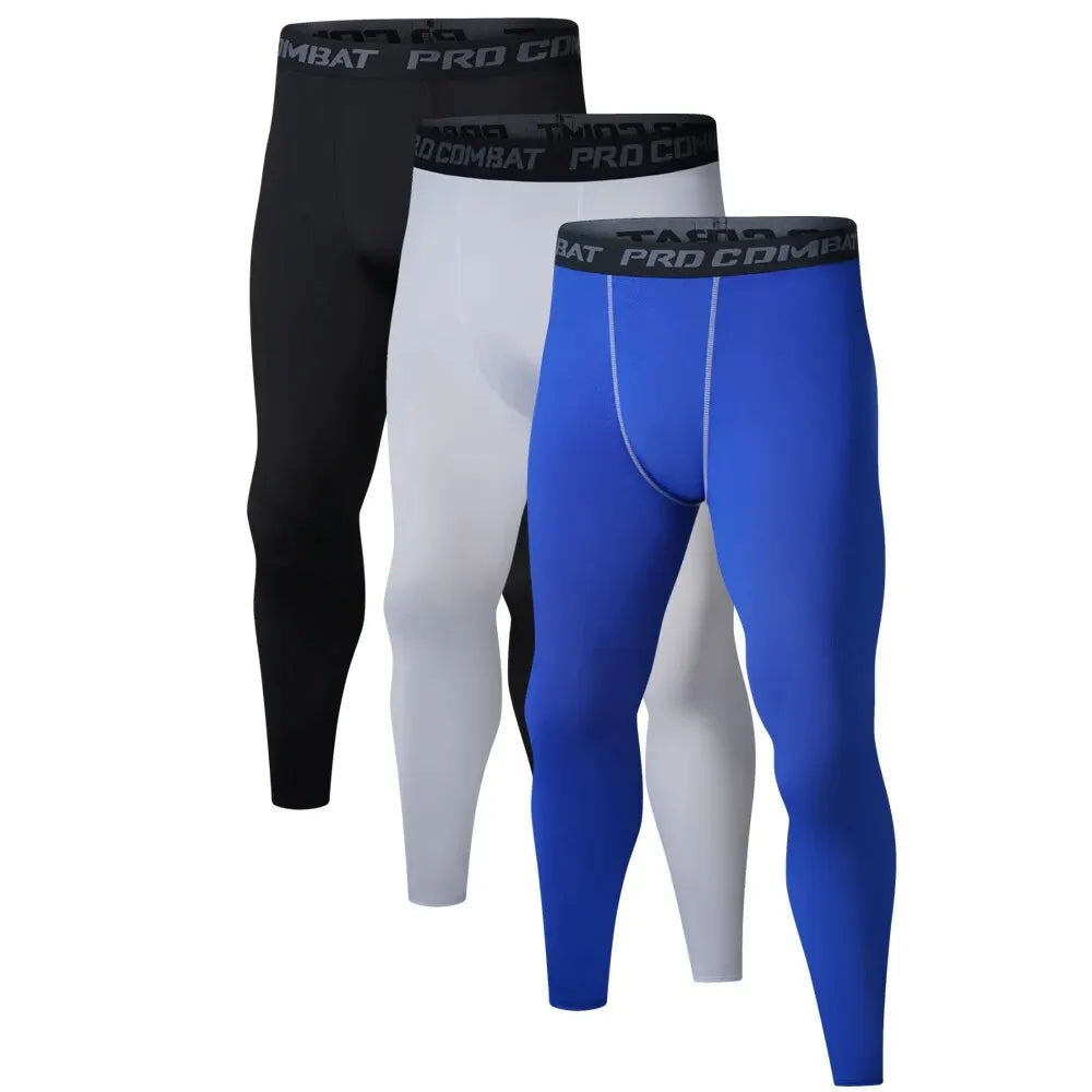 Men's Running Leggings Sportswear Quick Dry Gym Fitness Tights Workout Training Jogging Sports Trousers Compression Sport Pants - GabyFit Goods