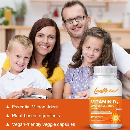 Vitamin D3 5000IU, Rich in Vitamin D for Healthy Antioxidants Supporting Immune System Function - 120 Capsules, Non-GMO