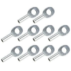 10pcs Gym Pulley Machine Cable Eyelet Terminal Wire Rope Port Joint Stopper Gym Gyms Steel Wire Gym Pulley Machine Cable Eyelet