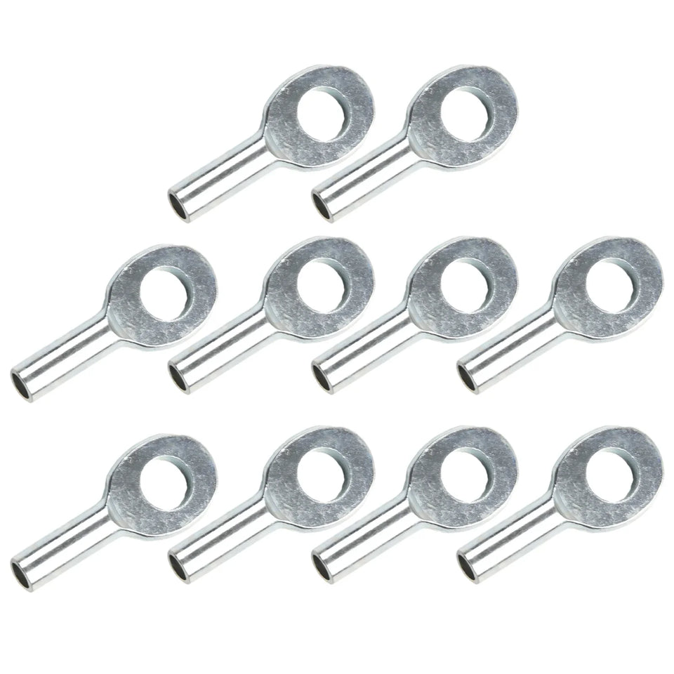 10pcs Gym Pulley Machine Cable Eyelet Terminal Wire Rope Port Joint Stopper Gym Gyms Steel Wire Gym Pulley Machine Cable Eyelet