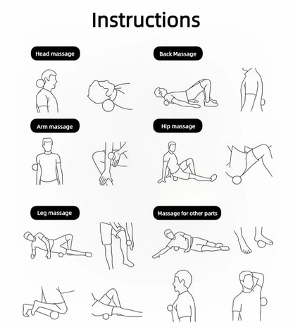 Yoga Peanut Balls Body Massage Fascia Ball Suit Foam Block High Density Muscle Relaxation Lacrosse Exercise Fitness Relieve Pain - GabyFit Goods