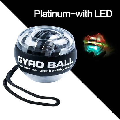 LED Wrist Power Trainer Ball Self-starting Gyro Wrist Hand Ball Arm Hand Muscle Force Fitness Exercise Equipment Strengthener