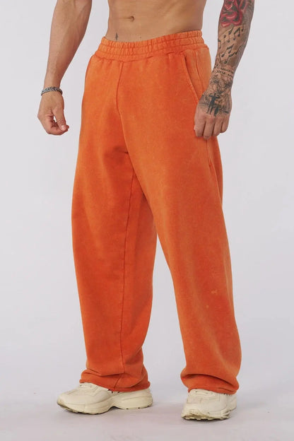 2025 Men's Sports Pants Spring Autumn High Quality Loose Straight Trousers Jogger Gym Sports Fitness Fashion Brand Casual Pants