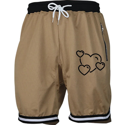 Men's Breathable Basketball Shorts Athletic Wear - Mesh Panel Ventilation & Anti-Slip Waist (8 Colors)