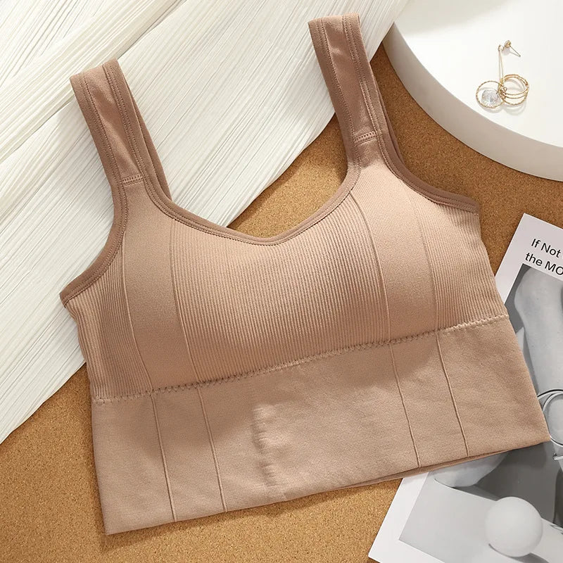 Breathable Sports Bra Anti-Sweat Fitness Top Women Seamless Yoga Bra Shockproof Crop Top Push Up Sport Bra Gym Workout Top - GabyFit Goods