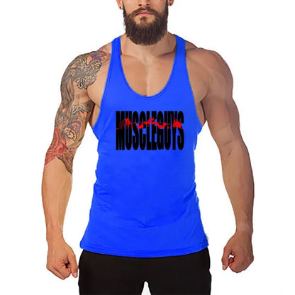 Gym Clothing Bodybuilding Stringer Hoodie Tank Top Muscle Shirt Fitness Men hooded undershirt Cotton workout Sleeveless shirt