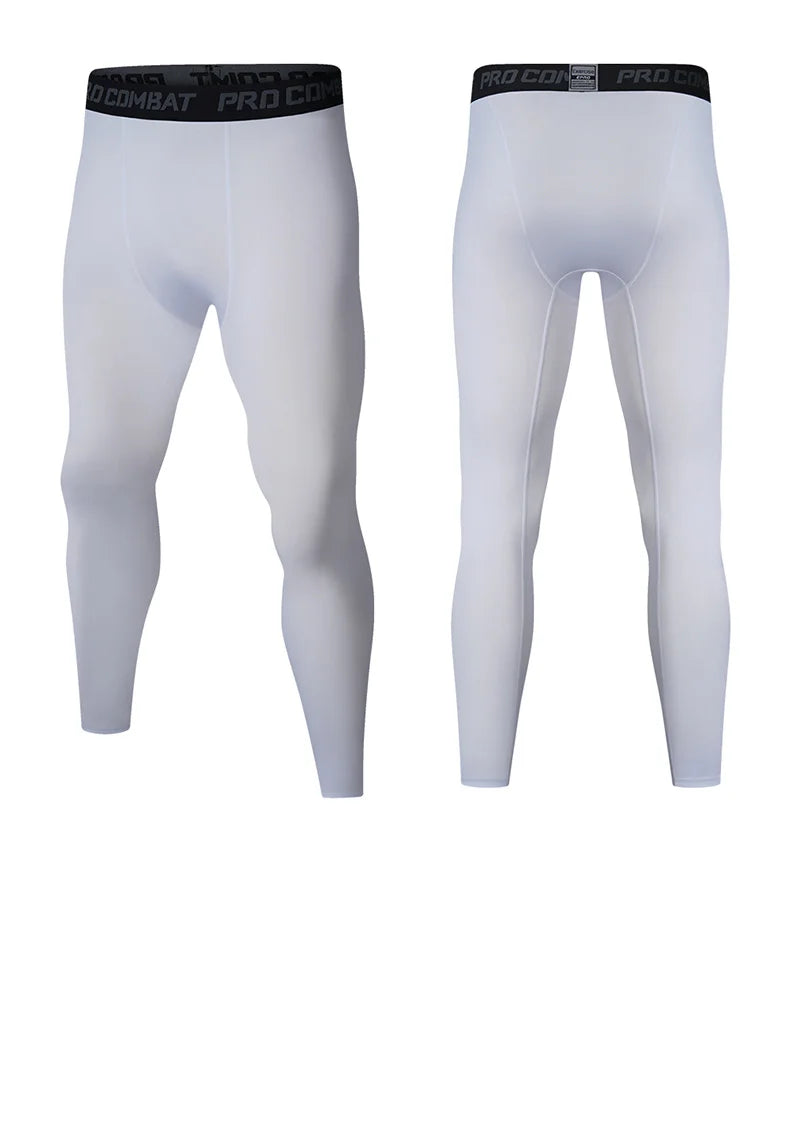 Men's Running Leggings Sportswear Quick Dry Gym Fitness Tights Workout Training Jogging Sports Trousers Compression Sport Pants - GabyFit Goods