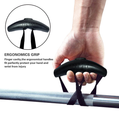 1pair Gym Pull Up Handles Rubber Grip Heavy Duty Cable Machine Handles Weight-lifting Gym Equipment - GabyFit Goods