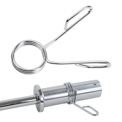 Barbell Spring Collars 50mm Gym Barbell Weight Spring Collar Lock Clips Dumbbell Gym Heavy Duty Design Weight Lifting Parts - GabyFit Goods