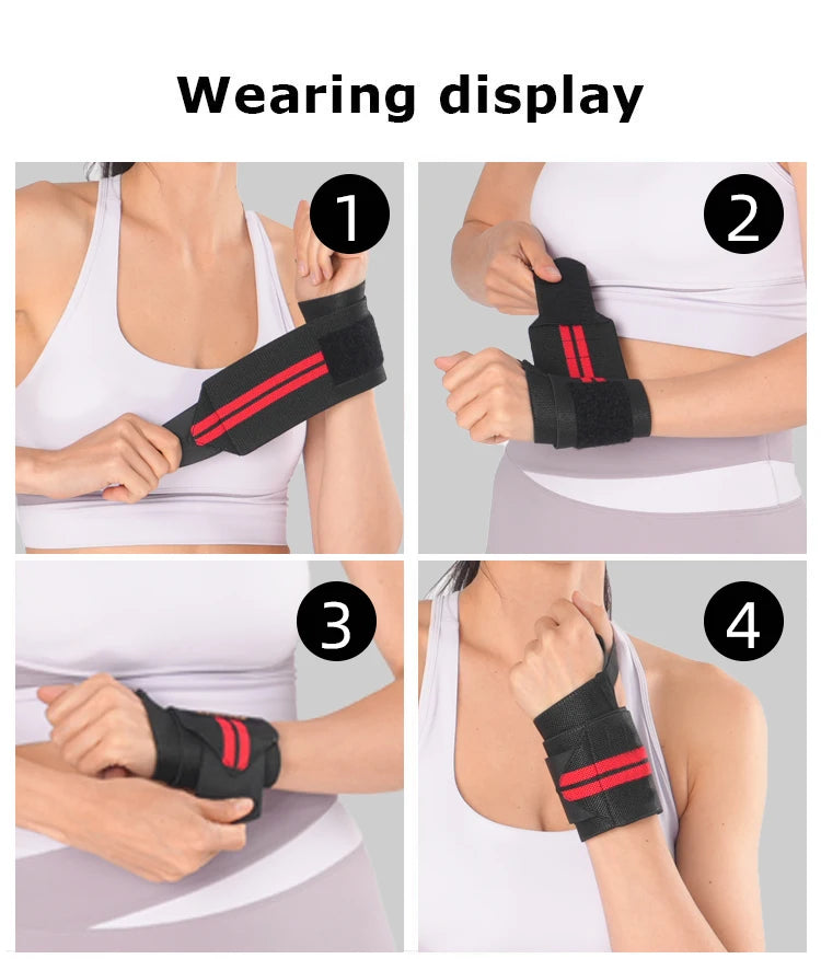 1pc Gym Wrist Wraps/Lifting Wrist Straps Heavy Duty Gym Straps With Thumb Loops Wrist Wraps for Working Out Protection Unisex