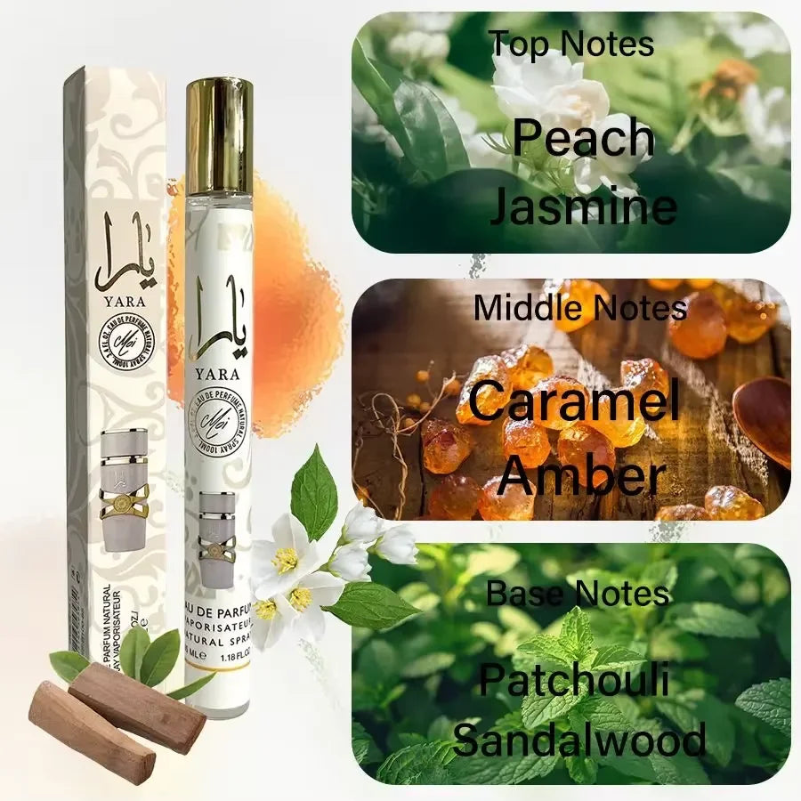 4PCS 35ml High Quality Arabian Yara Perfumes Men's Women Eau De Toilette Long-lasting Floral Fragrance Cologne Portable Perfume