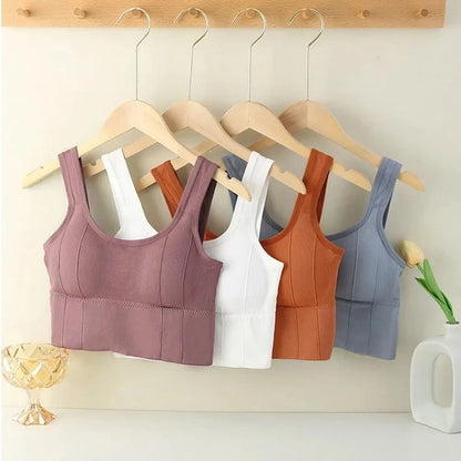 Breathable Sports Bra Anti-Sweat Fitness Top Women Seamless Yoga Bra Shockproof Crop Top Push Up Sport Bra Gym Workout Top - GabyFit Goods