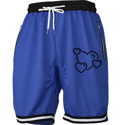 Men's Breathable Basketball Shorts Athletic Wear - Mesh Panel Ventilation & Anti-Slip Waist (8 Colors)