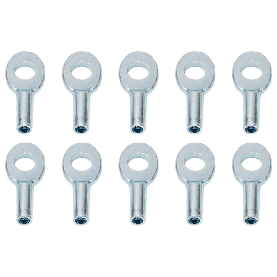 10pcs Gym Pulley Machine Cable Eyelet Terminal Wire Rope Port Joint Stopper Gym Gyms Steel Wire Gym Pulley Machine Cable Eyelet