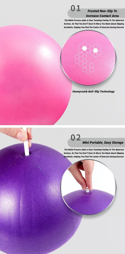 Yoga Pilates Explosion-Proof Ball Exercise Gymnastic Fitness Balance Gym Core Indoor Training Mini Balls Small Therapy Improves - GabyFit Goods