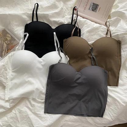 4 Colors Camisole for Women Fitness Crop Tops Summer Elegant Sexy All-match Casual Aesthetic Solid New - GabyFit Goods