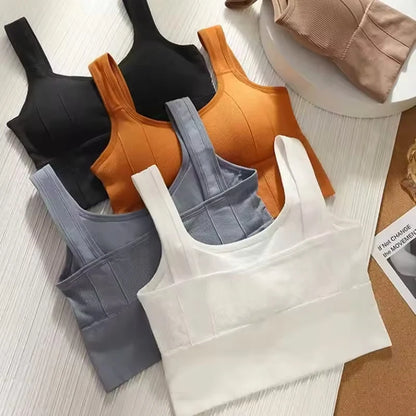 Breathable Sports Bra Anti-Sweat Fitness Top Women Seamless Yoga Bra Shockproof Crop Top Push Up Sport Bra Gym Workout Top - GabyFit Goods