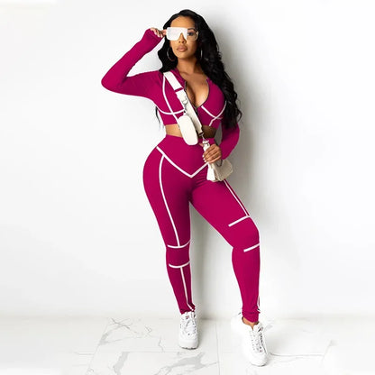 Fitness Set Sport Tracksuit Yoga Set 2 Piece Sets Workout Long Sleeve Seamless Sportwear Gym Set Push Up Bodysuit for Women 2024