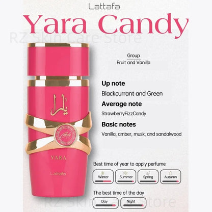 Yara Asad Perfume Hombre Women Musk Vanilla Cologne Men De Mujer Fragrance Sets Candy Lattafa Khamrah Perfumes Originales 100ml - GabyFit Goods