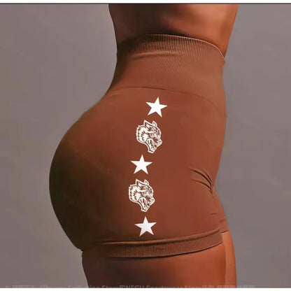 Women Shorts Yoga Wolf Seamless Gym Shorts Women Summer Workout Short Legging Sport Wear Fitness Outfits Gym Yoga Run Shorts