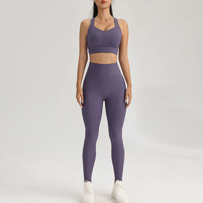 Sportswear woman gym yoga clothes Sport outfit Elegant 2-piece sets  fitness clothing Bra and Pants Set