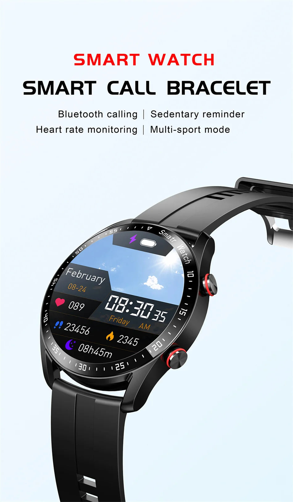 ECG+PPG Bluetooth Call Smart Watch Men Laser Health Blood Pressure Fitnes Sports Watches Man Sports Waterproof Smartwatch+Box - GabyFit Goods