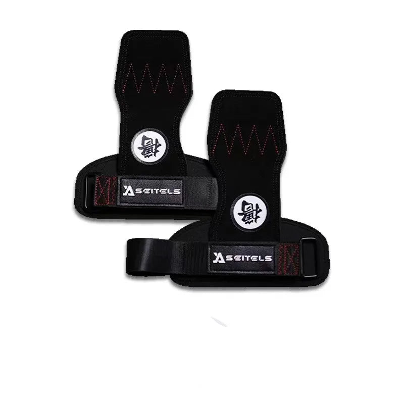1Pair Gym Pads Cowhide Gym Gloves Grips Anti-Skid Weight Power Belt Lifting Pads Deadlift Belt Workout Palm Protection Lu