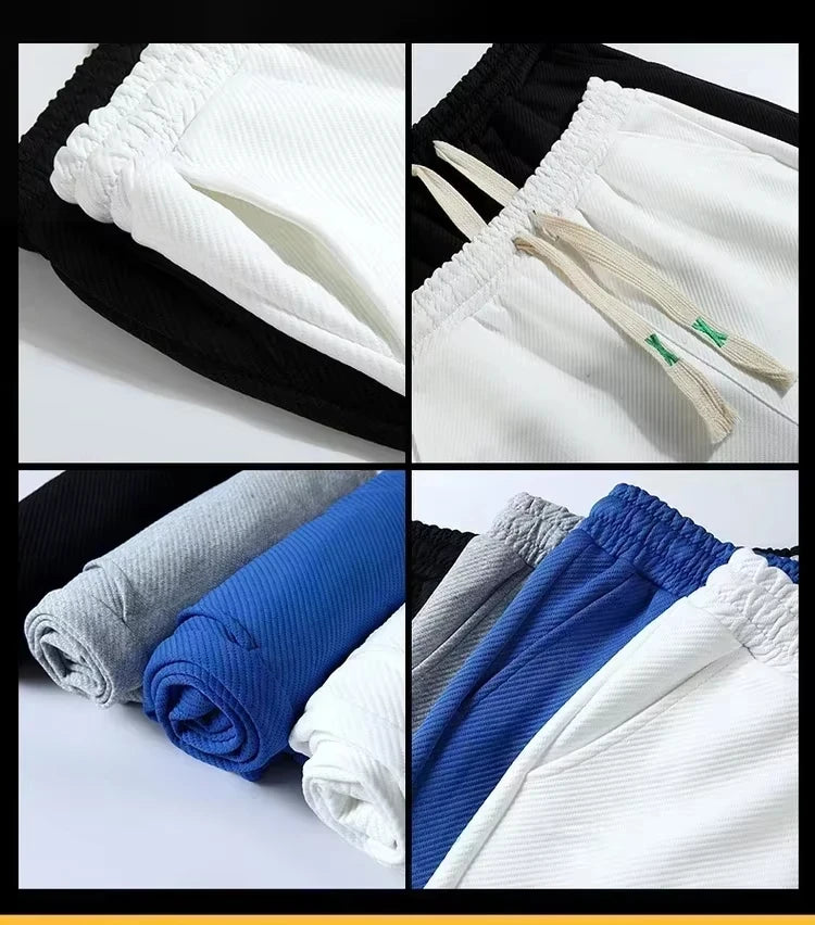 European and American Hip-hop Sports Five-point Pants Men's Trendy Brand Street Loose Wide-leg Casual Drawstring Shorts