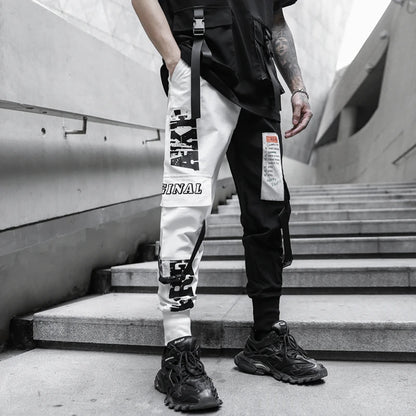 2023 Hip Hop Pants For Men Joggers Casual Streetwear Harem Pants Homme Male Trousers Ribbons Sweatpants