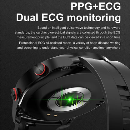 ECG+PPG Bluetooth Call Smart Watch Men Laser Health Blood Pressure Fitnes Sports Watches Man Sports Waterproof Smartwatch+Box - GabyFit Goods