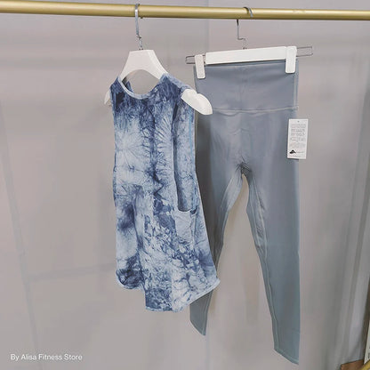 2PCS Seamless Yoga Set Women Gym Clothes Sportswear Yoga Suits Fitness Shirt Set Gym Set Tracksuits Leggings T-Shirt Sports Suit