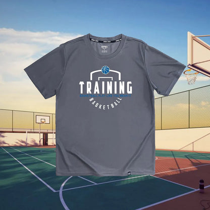 Basketball shooting training clothes short sleeve men's breathable loose sweat wicking quick dry sports fitness running T-shirt