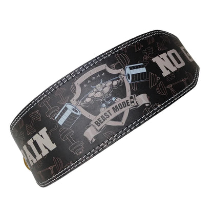 Gym Weight Lifting Belt with No Pain No Gain Style Powerlifting Belt for Men & Women Fitness Belt for Weightlifting Deadlift