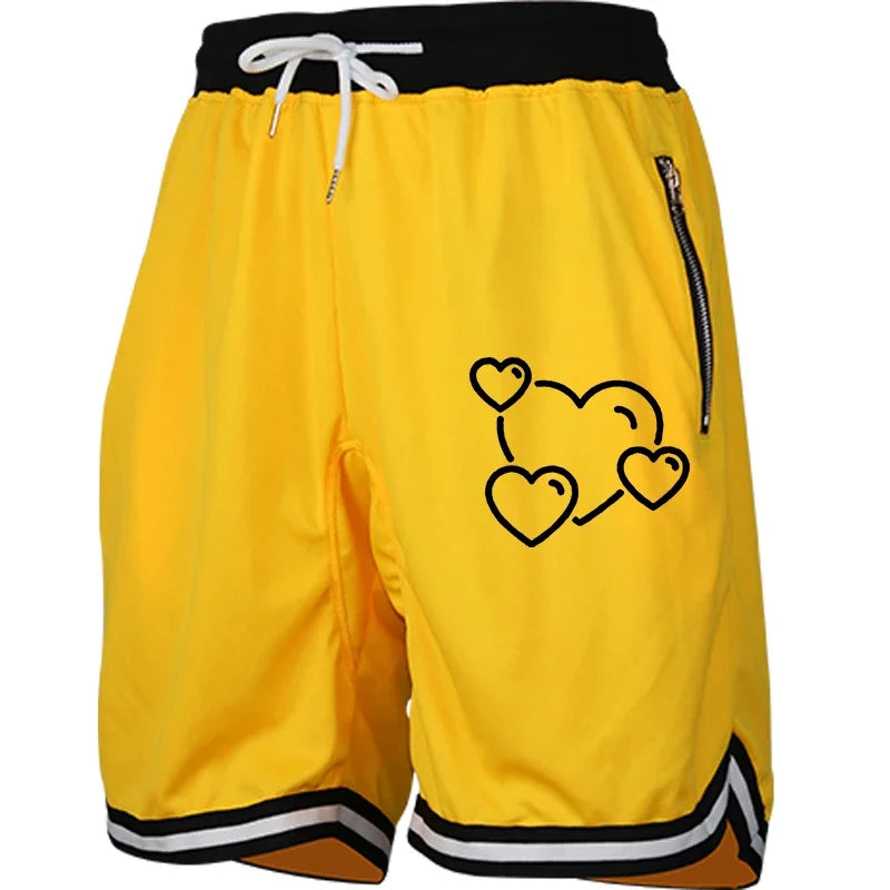 Men's Breathable Basketball Shorts Athletic Wear - Mesh Panel Ventilation & Anti-Slip Waist (8 Colors)