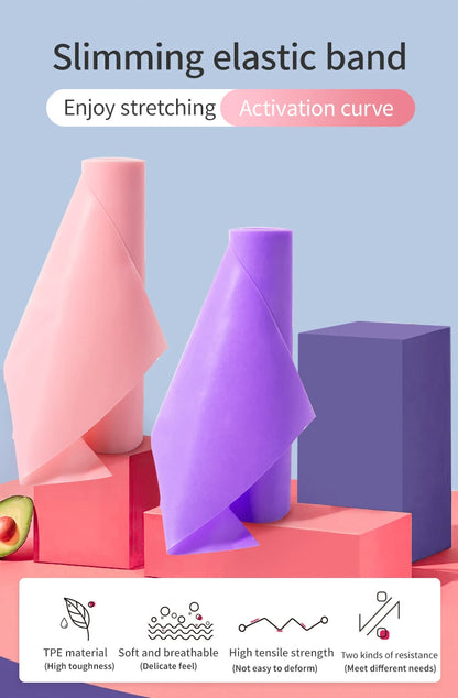 Yoga Pilates Elastic Resistance Band Fitness Training Band 150cm Fitness Elastic Rubber Gym Natural Rubber - GabyFit Goods