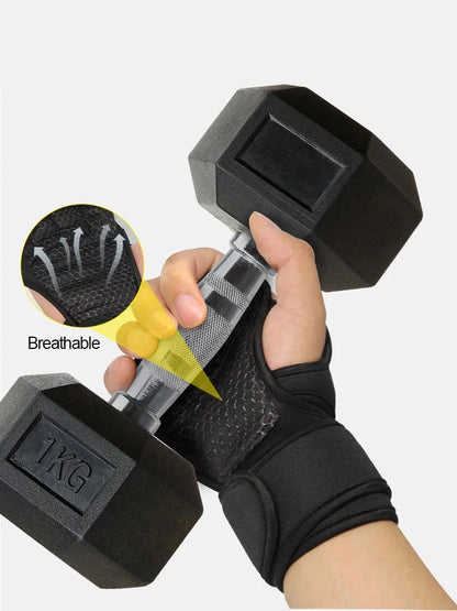 Weight Lifting Training Gloves for Women Men Fitness Sport Cycling Breathable Gym Gloves Palm Protector Fingerless Gym Equipment - GabyFit Goods