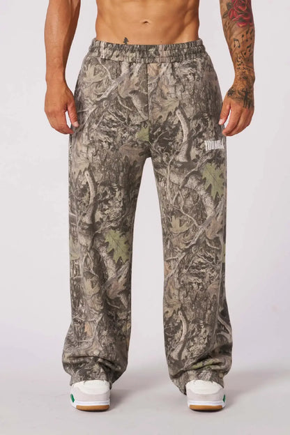 2025 men New style Spring  American digital camouflage print  sports fitness Trousers loose and versatile tide wide-leg pants