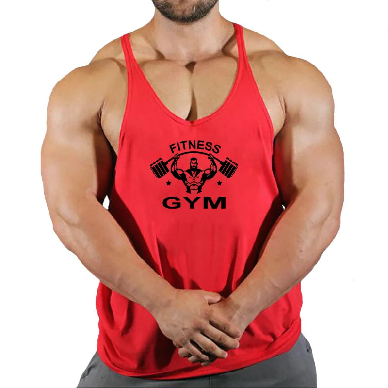 Muscle Mens Bodybuilding Stringer Tank Top gym Clothing Y back Fitness sleeveless vest shirt Weightlifting singlets - GabyFit Goods