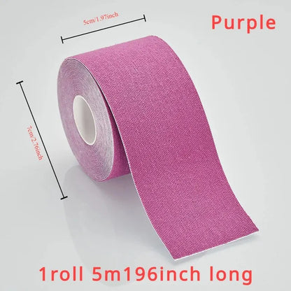 Sports Tape Muscle Patch Width 5cm1.97inch Length 5m196inch Lift Chest Tape Anti Sagging Knee Elbow Stretch Fitness Brace - GabyFit Goods