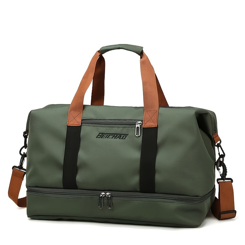 Stylish Travel Bag Large Capacity Sports Bag Messenger Bag Dry and Wet Separation Handbag Suitable for Outing, Fitness, College